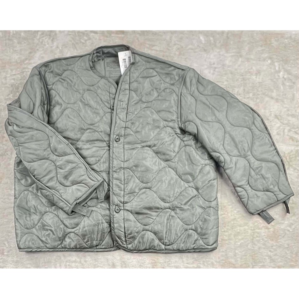 US Military Cold Weather Coat Liner Foliage Green Quilted Ripstop XL NWT